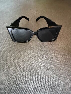 Yves Saint Laurent Women's Black Angular Cat-Eye Sunglasses